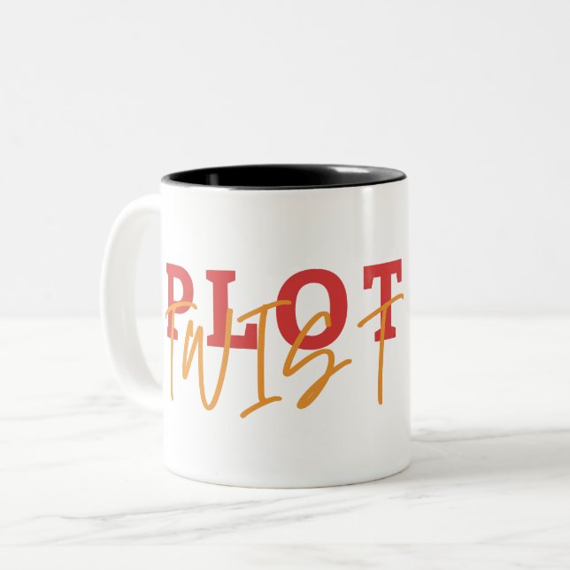 CANECA DE CAFÉ EM DOIS TONS GIRADA DE PLOT  (Frente Esquerda)