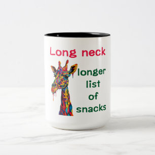Caneca De Café Em Dois Tons Girafa