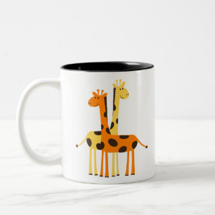 Caneca De Café Em Dois Tons Girafa África Safari