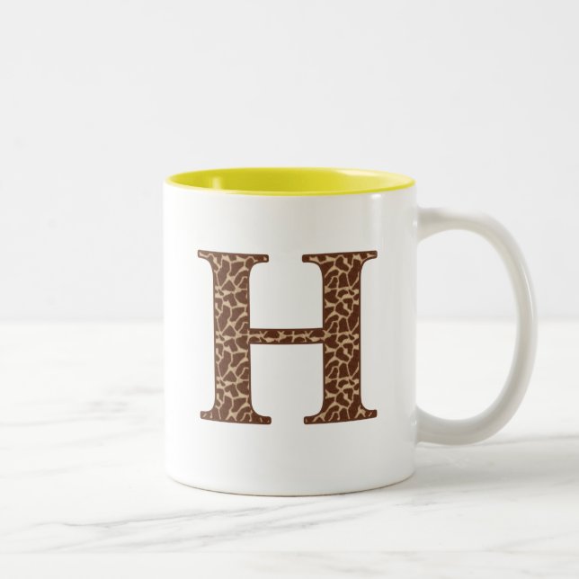 Caneca De Café Em Dois Tons girafa-h (Direita)