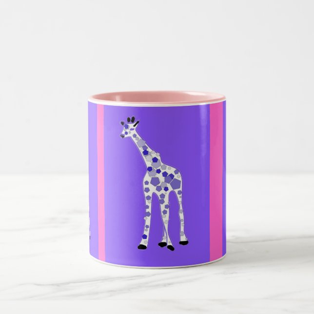 Caneca De Café Em Dois Tons Girafa ROXO (Centro)