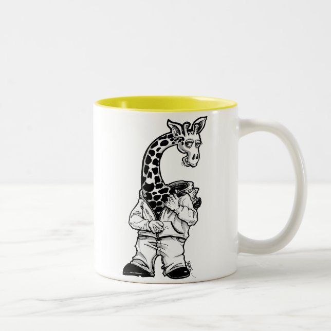 Caneca De Café Em Dois Tons Girafa-Terno (Direita)