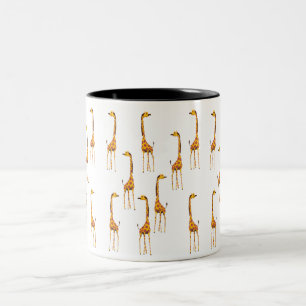 Caneca De Café Em Dois Tons Girafas