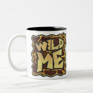 Caneca De Café Em Dois Tons Giraffe Brown e Impressão Amarelo