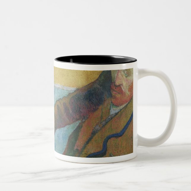 Caneca De Café Em Dois Tons Girassóis da pintura de Paul Gauguin | Van Gogh, (Direita)