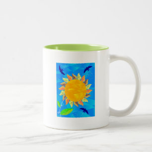 Caneca De Café Em Dois Tons Girassol