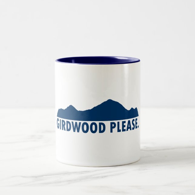 Caneca De Café Em Dois Tons Girdwood Alaska, por favor (Centro)