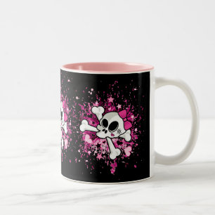 Caneca De Café Em Dois Tons Girlie Skull