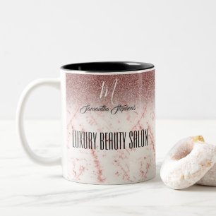 Caneca De Café Em Dois Tons Girly Pinky Glittery Luxury Beauon