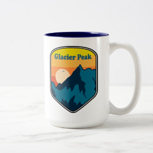 Caneca De Café Em Dois Tons Glaciar Peak Washington Sunrise