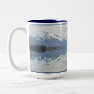 Caneca De Café Em Dois Tons Glacier National Park Lake McDonald Winter