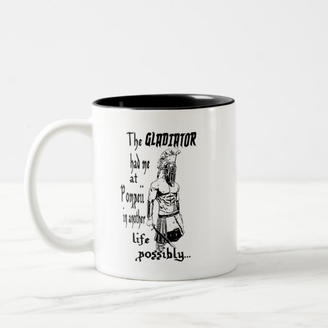 Caneca De Café Em Dois Tons Gladiador (Esquerda)