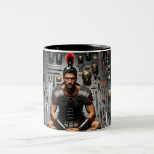 Caneca De Café Em Dois Tons Gladiador Romano