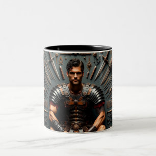 Caneca De Café Em Dois Tons Gladiador Romano Valor Knolling Mug