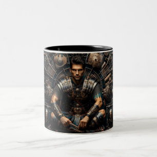 Caneca De Café Em Dois Tons Gladiador Romano Valor Knolling Mug