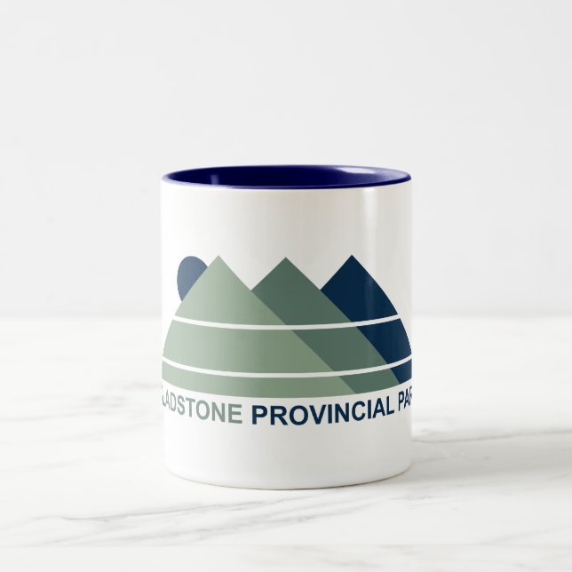 Caneca De Café Em Dois Tons Gladstone Provincial Park Mountain Sun (Centro)