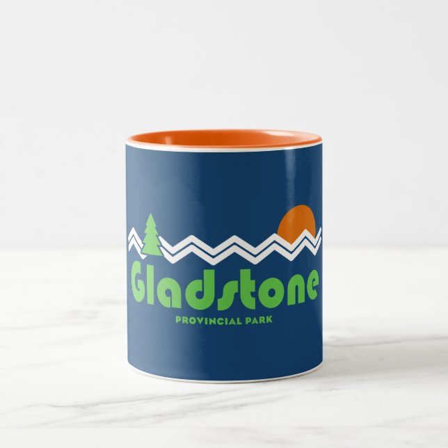 Caneca De Café Em Dois Tons Gladstone Provincial Park Retro (Centro)