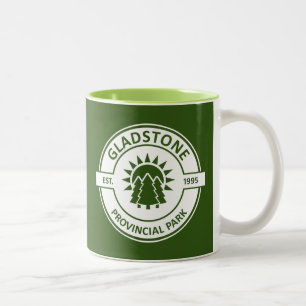 Caneca De Café Em Dois Tons Gladstone Provincial Park Sun Trees