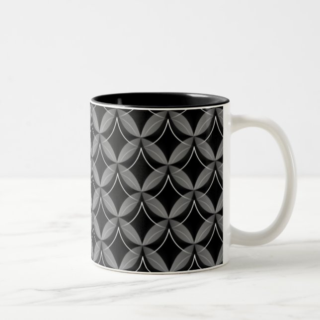 Caneca De Café Em Dois Tons Glam Mug, Cinzas Metálicas (Direita)