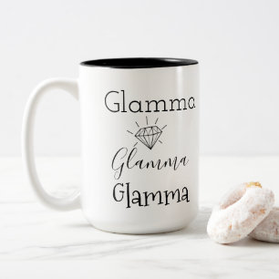 Caneca De Café Em Dois Tons Glamma Diamond Modern Trendy