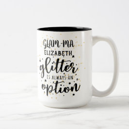 Caneca De Café Em Dois Tons GLAMMA Gamorosa Vovó Glitter Always Option FUN