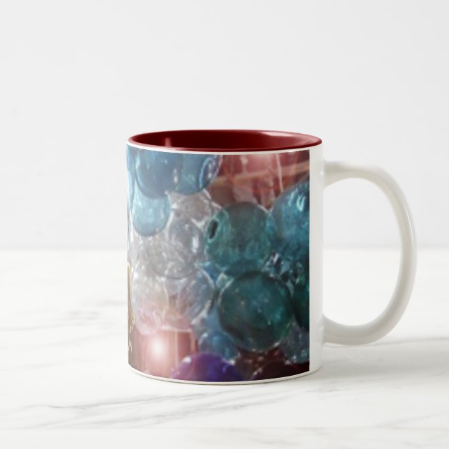 Caneca De Café Em Dois Tons Glassy Bubbles Mug (Direita)