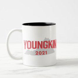 Caneca De Café Em Dois Tons Glenn Youngkin para o Governador da Virgínia