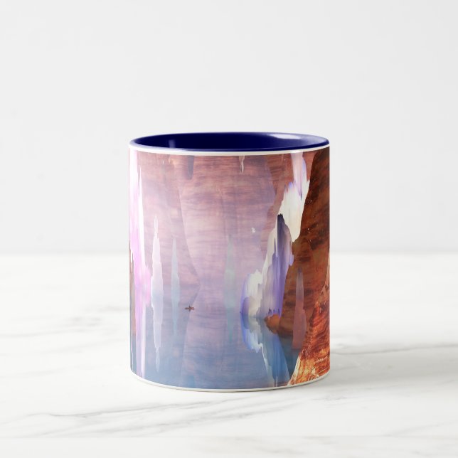 Caneca De Café Em Dois Tons Glittering Caves Mug (Centro)