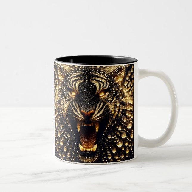 Caneca De Café Em Dois Tons Glittering Tiger (Direita)