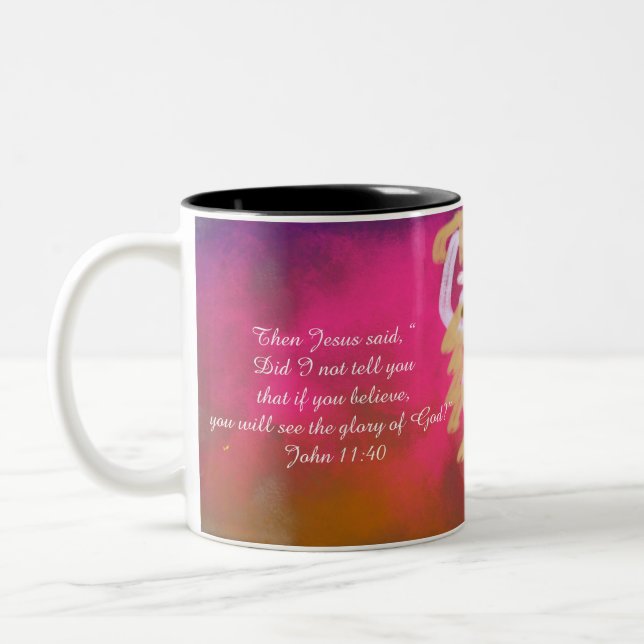 Caneca De Café Em Dois Tons glória do jesus (Esquerda)
