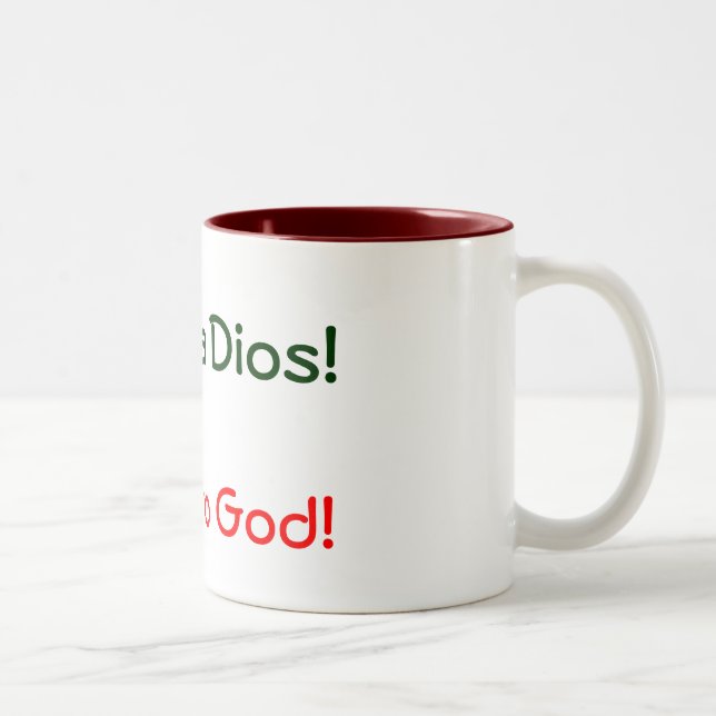 Caneca De Café Em Dois Tons Gloria um Dios! , (Direita)