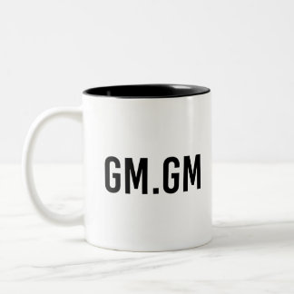 Caneca De Café Em Dois Tons GM GM - NFT Black