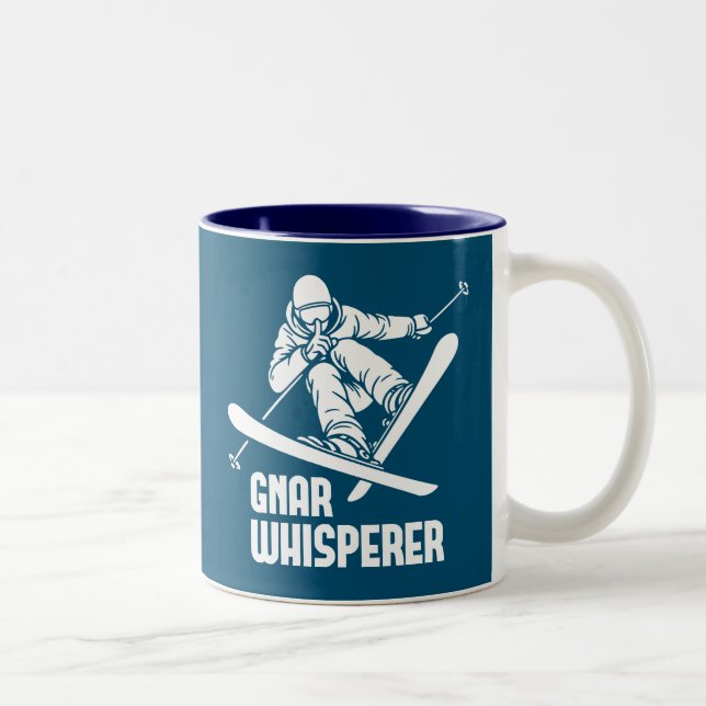 Caneca De Café Em Dois Tons Gnar Whisperer Skiing (Direita)