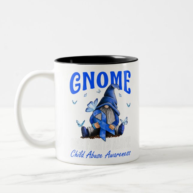 Caneca De Café Em Dois Tons Gnome One combate sozinho a consciência sobre abus (Esquerda)