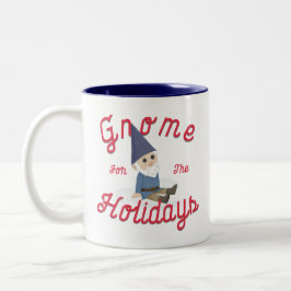 Caneca De Café Em Dois Tons Gnome Para Os Feriados
