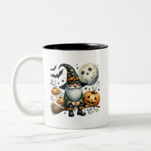 Caneca De Café Em Dois Tons Gnomo do Dia das Bruxas Bonito Spooky - Presente P