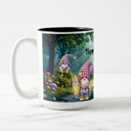 Caneca De Café Em Dois Tons Gnomos Adoráveis