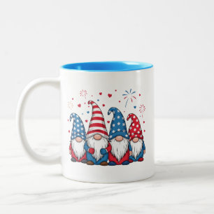 Caneca De Café Em Dois Tons Gnomos Americanos Cute- 68123