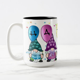 Caneca De Café Em Dois Tons Gnomos Felizes