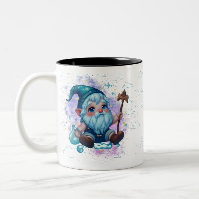 Caneca De Café Em Dois Tons Gnomoscope Aquarius Mug (Esquerda)