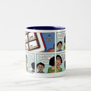 Caneca De Café Em Dois Tons Go obtem um livro!