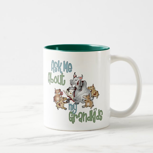 Caneca De Café Em Dois Tons Goat Grand Kids - Avó (Direita)