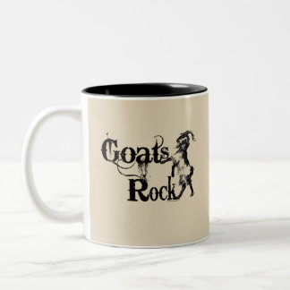 Caneca De Café Em Dois Tons GOATS ROCK | por TotallyGoatally™