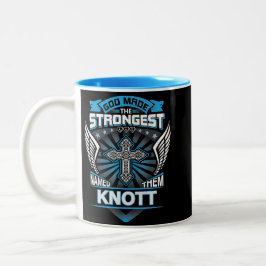 Caneca De Café Em Dois Tons God Made The Strongest And Named Them Knott