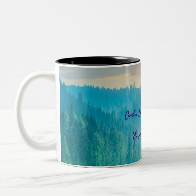 Caneca De Café Em Dois Tons Gods Linda Floresta Mug (Esquerda)