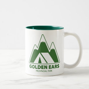 Caneca De Café Em Dois Tons Golden Ears Parque Provincial Montanha Camping
