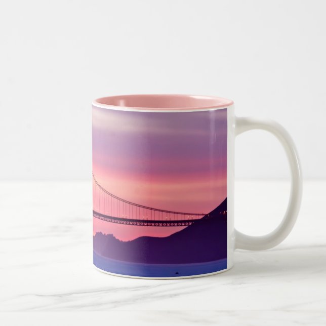 Caneca De Café Em Dois Tons Golden gate bridge no por do sol (Direita)