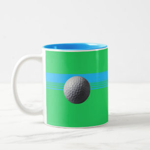 Caneca De Café Em Dois Tons Golf Ball Blue 2 tone
