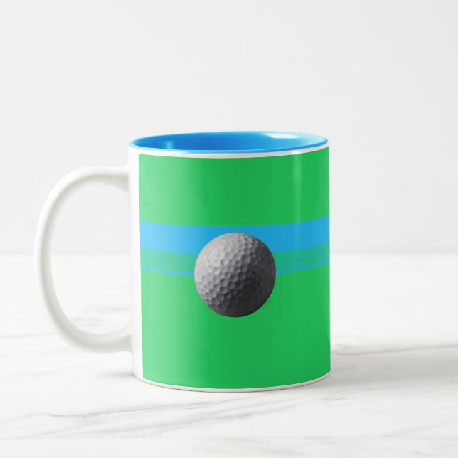 Caneca De Café Em Dois Tons Golf Ball Blue 2 tone (Esquerda)