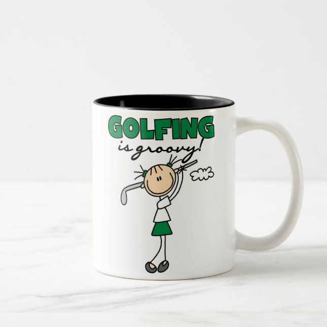 Caneca De Café Em Dois Tons Golfe é Groovy (Direita)